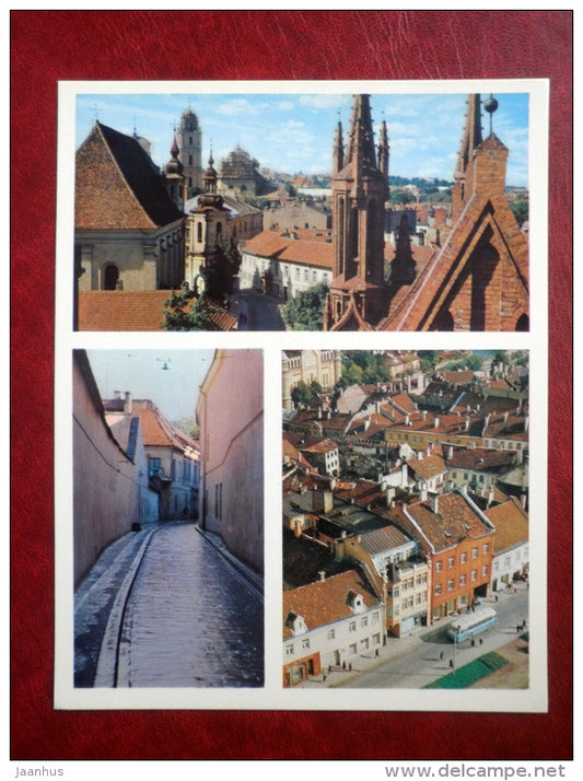 Old Town - Pilies line - Gorky street - large format postcard - Vilnius - 1974 - Lithuania USSR - unused - JH Postcards