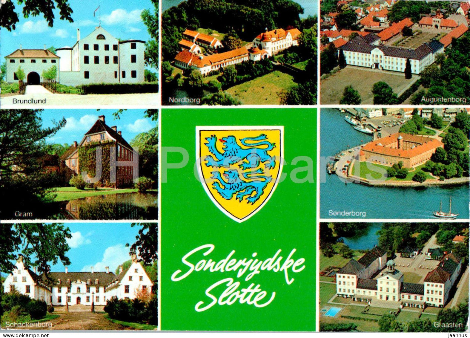 Sonderjydske slotte - castle - multiview - 702 - 1990 - Denmark - used - JH Postcards