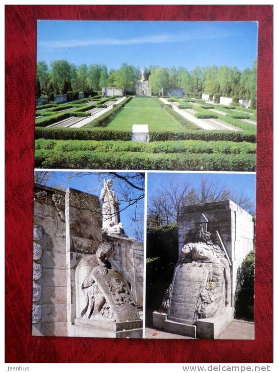 Riga - Brethern Cemetery  - sculpture - 1989 - Latvia - USSR - unused - JH Postcards