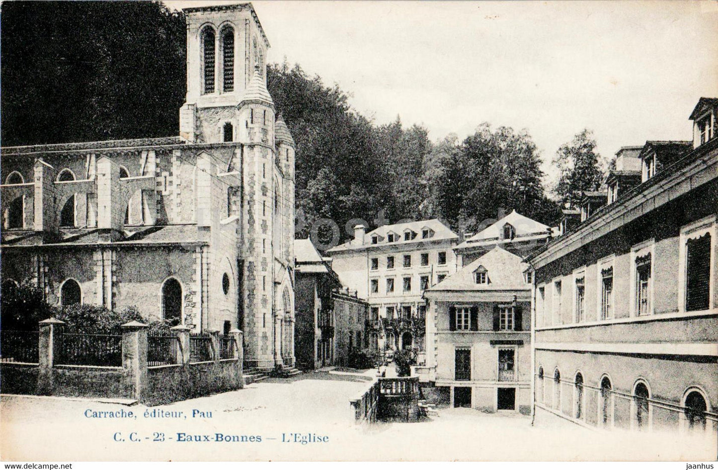 Eaux Bonnes - l'Eglise - church - 23 - old postcard - France - unused - JH Postcards