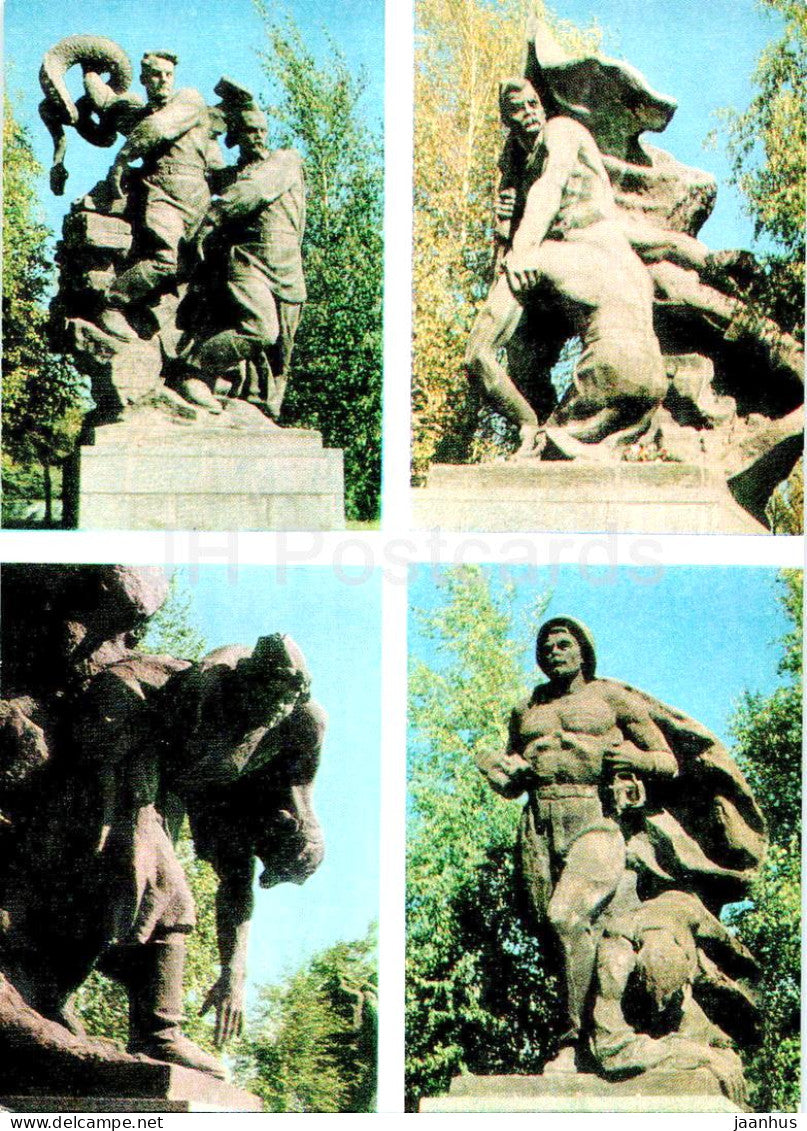 Volgograd - monument ensemble to the heroes of the Battle of Stalingrad - 3 - stationery - 1975 - Russia USSR - unused - JH Postcards