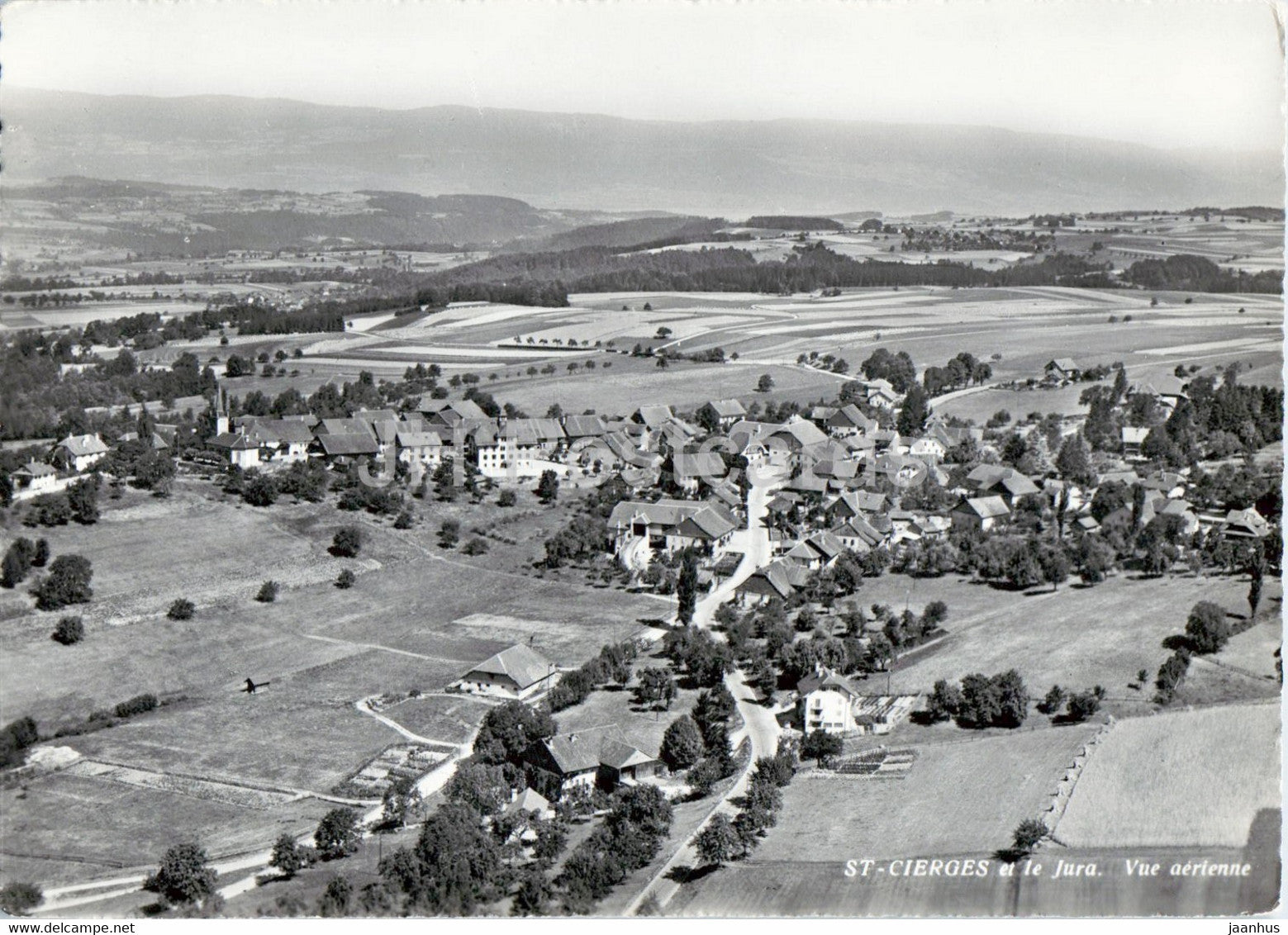 St Cierges et le Jura - Vue Aerienne - aerial view - 9968 - 1965 - Switzerland - used - JH Postcards