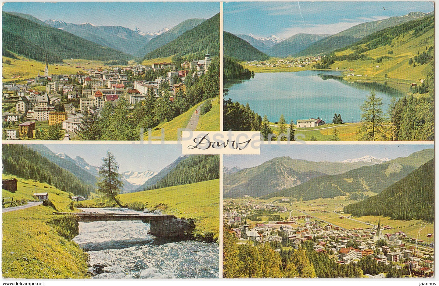 Davos - Davosersee gegen Tinzenhorn - Dischmatal mit Scalettagletscher - 827 - Switzerland - 1964 - used - JH Postcards