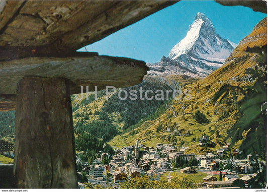 Zermatt mit Matterhorn 4477 m - 1970s - Switzerland - used - JH Postcards