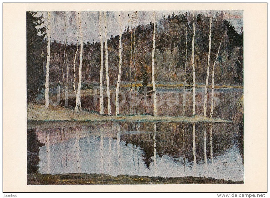 painting by M. Nesterov - Early Spring , 1905 - Russian art - Russia USSR - 1986 - unused - JH Postcards