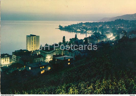 Montreux - L'Eurotel et la Baie de Clarens au crepuscule - 816 - Switzerland - unused - JH Postcards