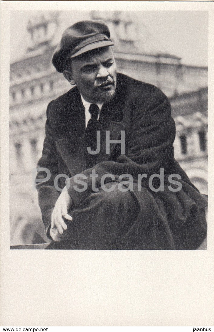 Vladimir Lenin - Lenin at the parade of the Vsevobuch troops , 1919 - 1964 - Russia USSR - unused - JH Postcards