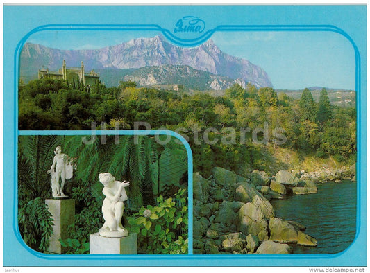 Alupka Palace Museum - Crimea - Yalta - postal stationery - 1986 - Ukraine USSR - unused - JH Postcards