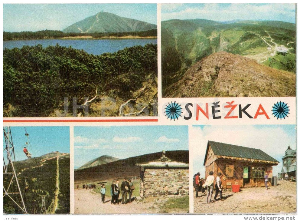 Snezka mountain - Studnica - Krkonose - Highest peak of the Giant Mountains - Czechoslovakia - Czech - used 1977 - JH Postcards