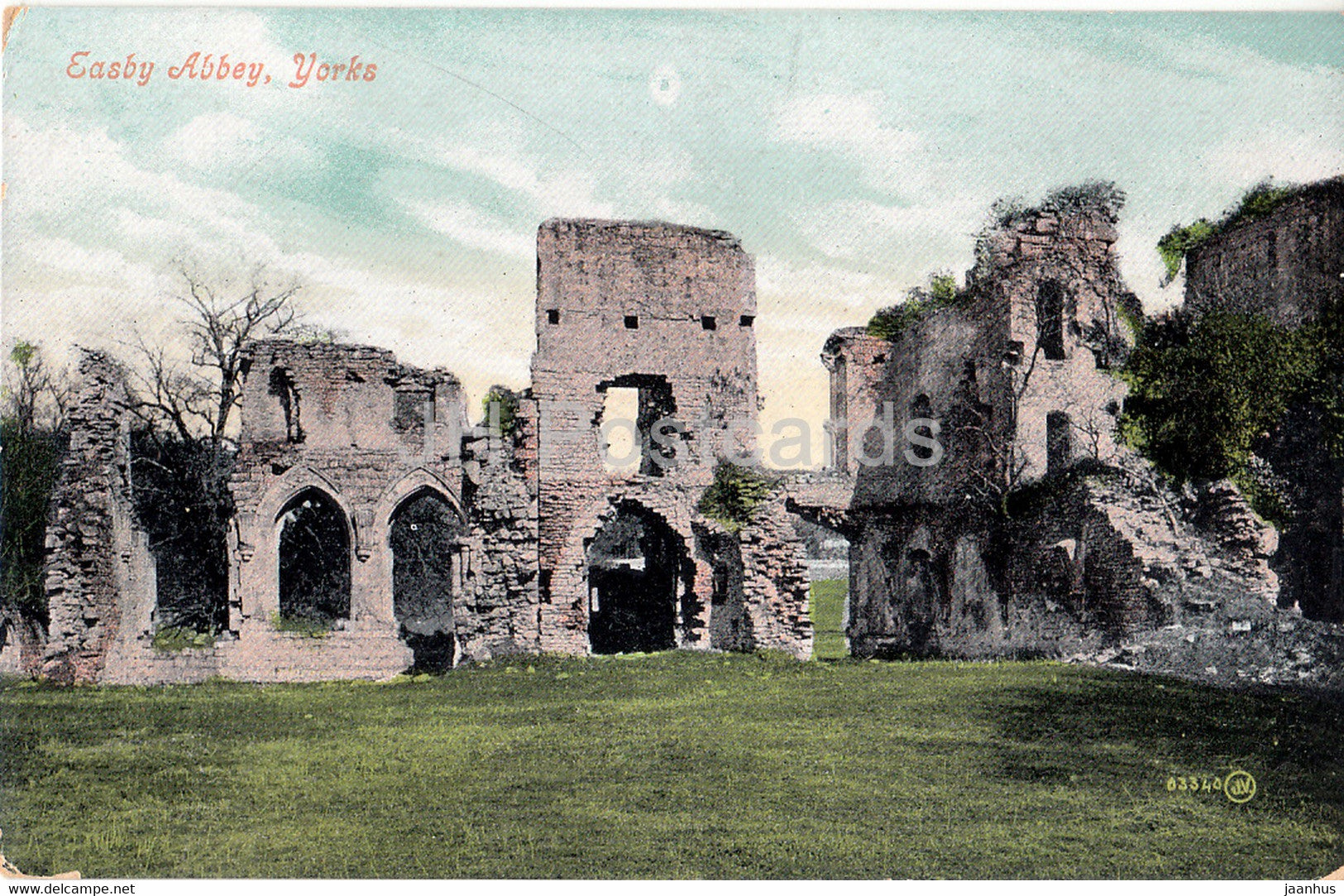 Easby Abbey - Yorks - 63340 - old postcard - United Kingdom - England - unused - JH Postcards