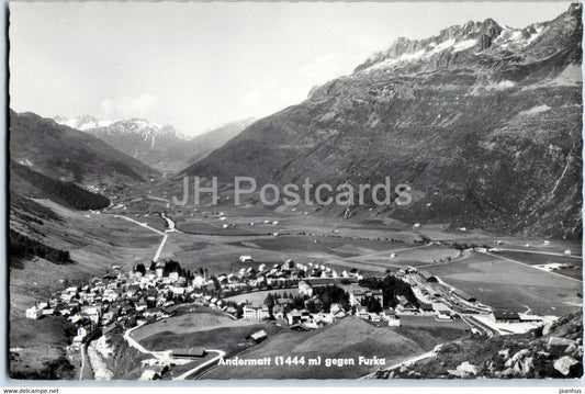 Andermatt 1444 m gegen Furka - 4674 - old postcard - Switzerland - unused - JH Postcards