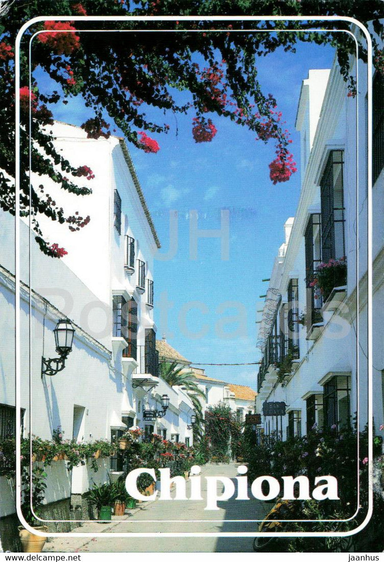 Chipiona - Calle Tipica - street - 40 - 1999 - Spain - used - JH Postcards