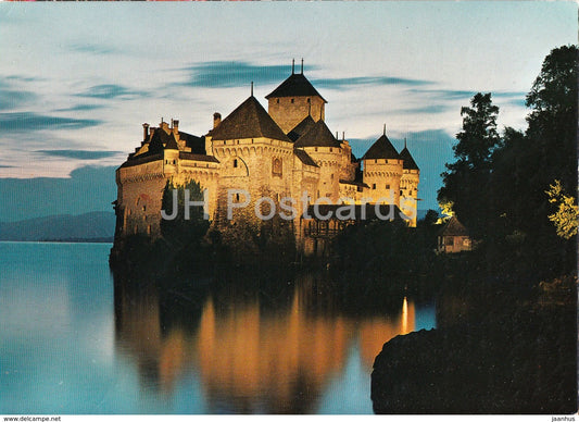 Chateau de Chillon - castle - w 5772 - 1970 - Switzerland - used - JH Postcards