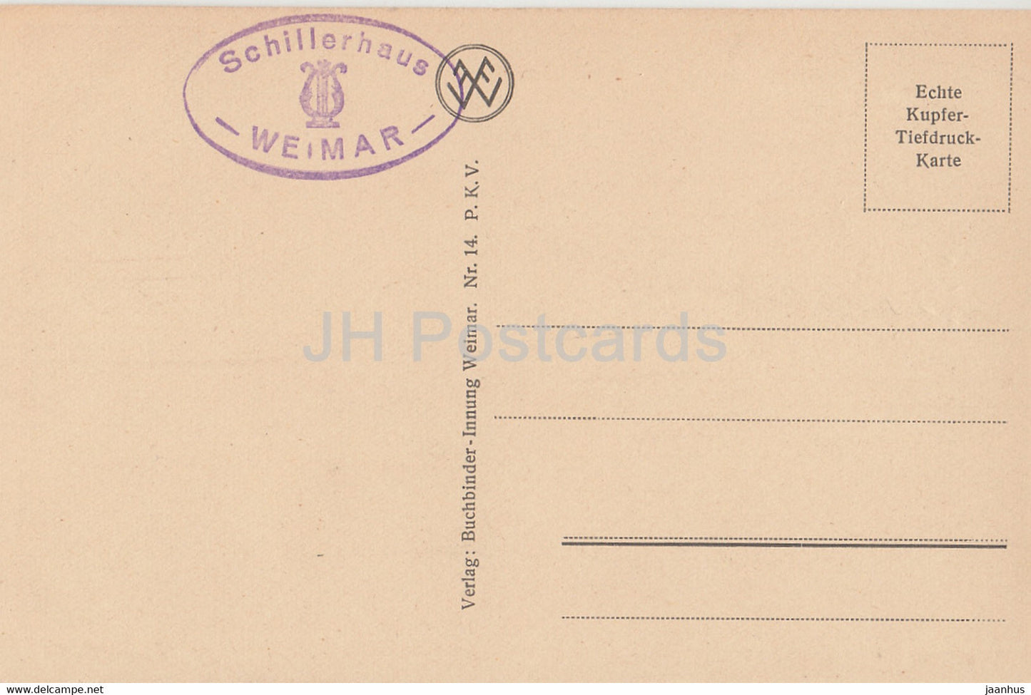 Weimar - Schillerhaus - 14 - carte postale ancienne - Allemagne - inutilisée