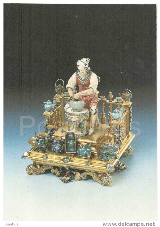 Dresden - Staatliche Kunstsammlungen - Grünes Gewölbe - Töpfer - Potter - F 2142 - Germany - 1998 gelaufen - JH Postcards