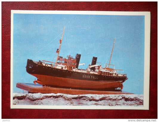 icebreaker Suut Tõll - model ship - 1979 - Estonia USSR - unused - JH Postcards