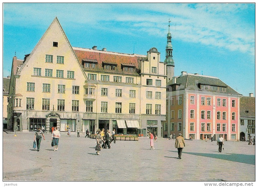 Town Square - Tallinn - postal stationery - Estonia USSR - 1987 - unused - JH Postcards