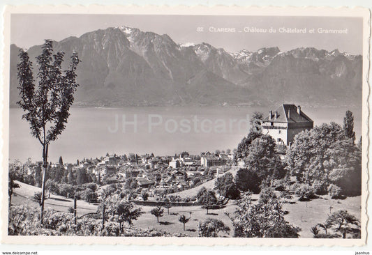 Clarens - chateau du Chatelard et Grammont - castle - 82 - Switzerland - 1958 - used - JH Postcards