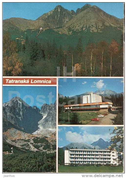 Tatranska Lomnica - Lomnicky peak - convalescent home - Vysoke Tatry - High Tatras - Czechoslovakia - Slovakia - used - JH Postcards