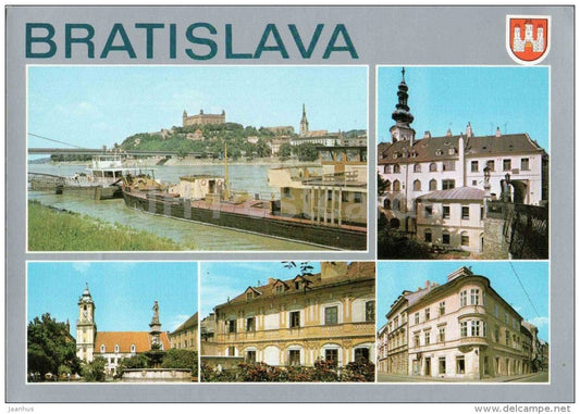 Michael's Tower - Danube river - tavern - marine transport - Bratislava - Czechoslovakia - Slovakia - unused - JH Postcards