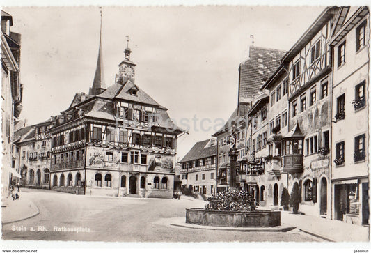 Stein a. Rh. Rathausplatz - 2586 - Switzerland - old postcard - 1947 - used - JH Postcards