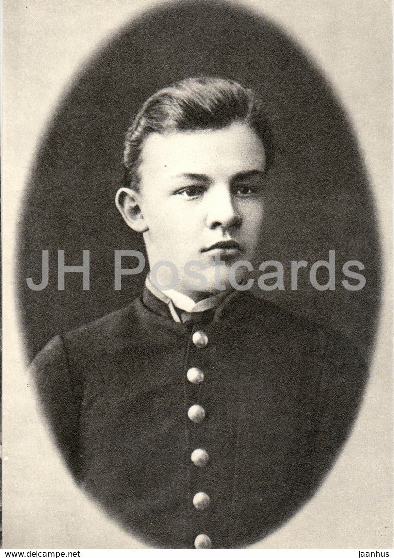 Vladimir Lenin - Lenin as a pupil of a Gymnasium Simbirsk , 1887 - 1965 - Russia USSR - unused - JH Postcards