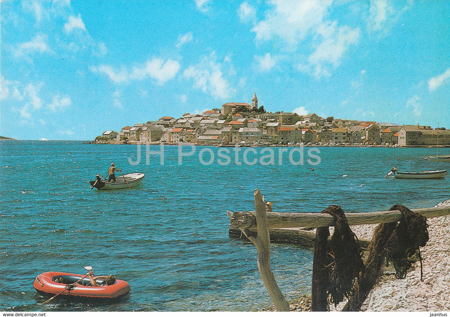 Primosten - rubber boat - 10137 - 1984 - Yugoslavia - Croatia - used - JH Postcards