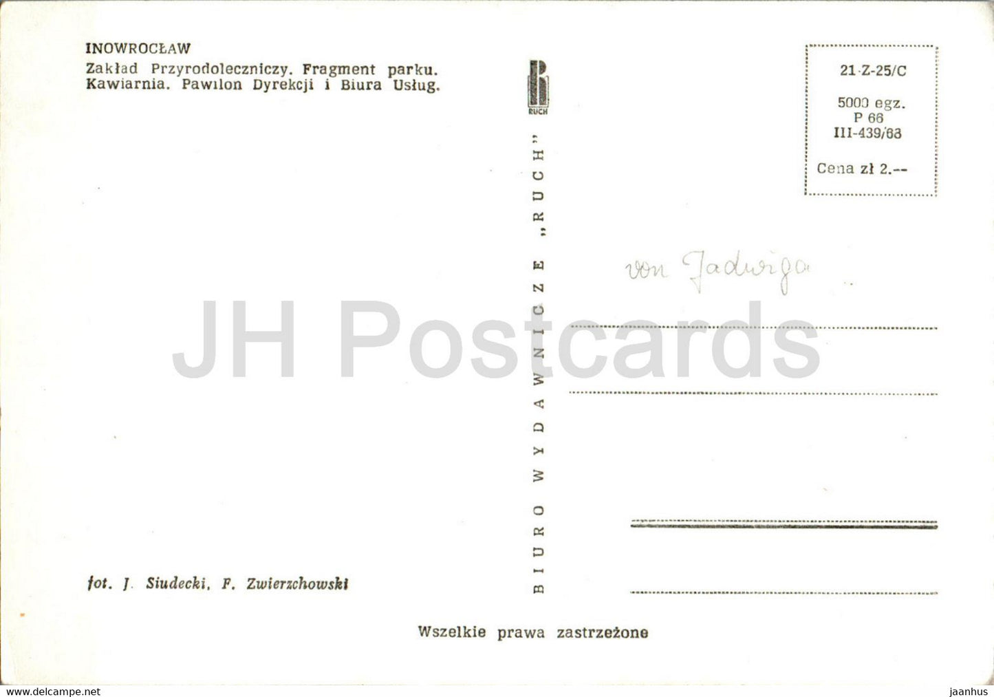 Inowroclaw – Zaklad Przyrodoleczniczy – Fragment Parku – Kawiarnia – Café – Institut – Multiview – Polen – unbenutzt