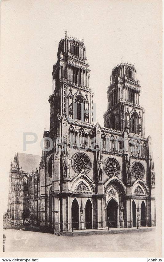 Orleans - La Cathedrale Sainte Croix - monument historique - cathedral - 12 - old postcard - France - unused - JH Postcards