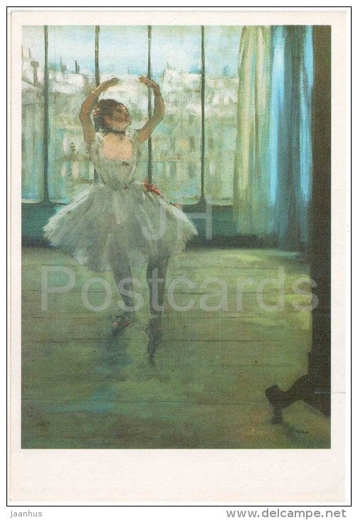 painting by Edgar Degas - Dancer in Front of Window - ballet - large format card - Impressionism - french art - unused - JH Postcards