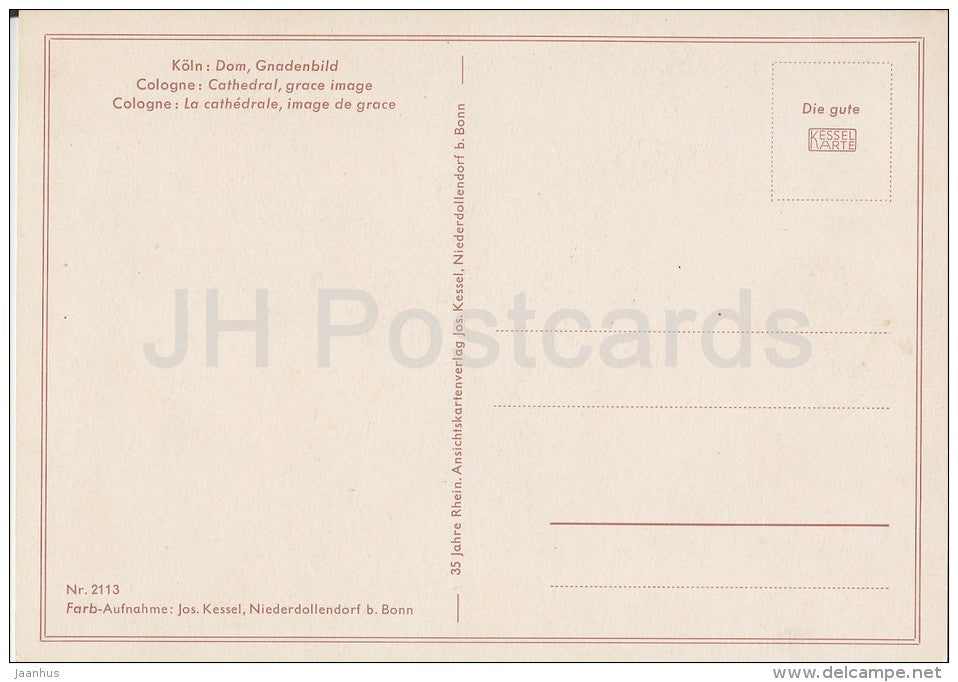 Dom Gnadenbild - Cathedral , Grace image - Köln - Cologne - nr. 2113 - Germany - unused - JH Postcards