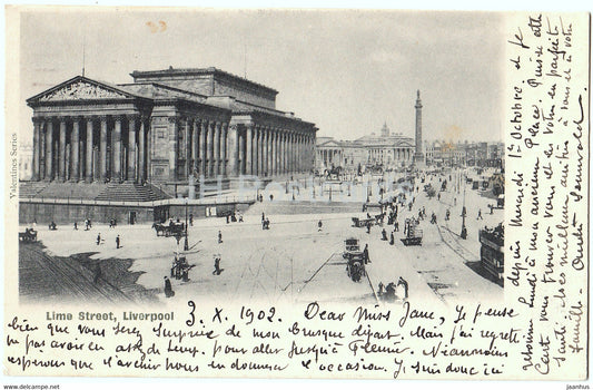 Liverpool - Lime Street - old postcard - 1902 - England - United Kingdom - used - JH Postcards