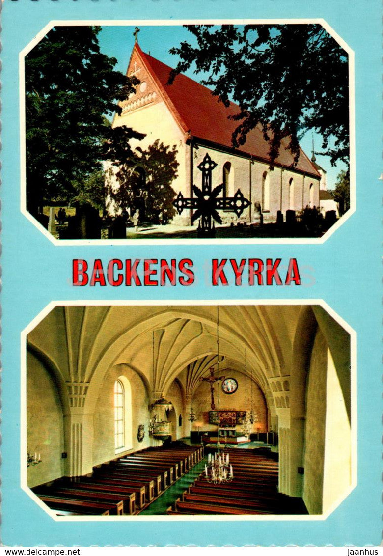 Backens Kyrka Umea - church - 203 - Sweden - unused - JH Postcards