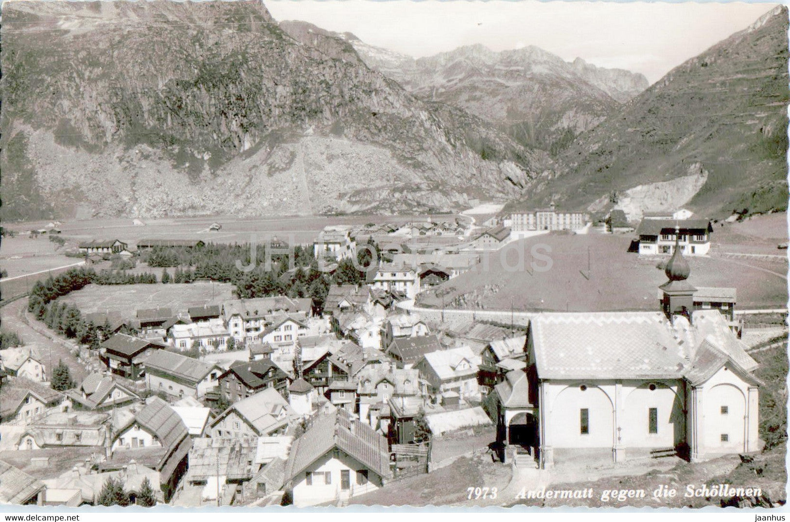 Andermatt gegen die Schollenen - 7973 - old postcard - Switzerland - unused - JH Postcards