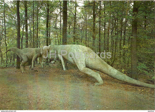 Pachycephalosaurus - dinosaur - Saurierpark Kleinwelka - DDR Germany - unused - JH Postcards