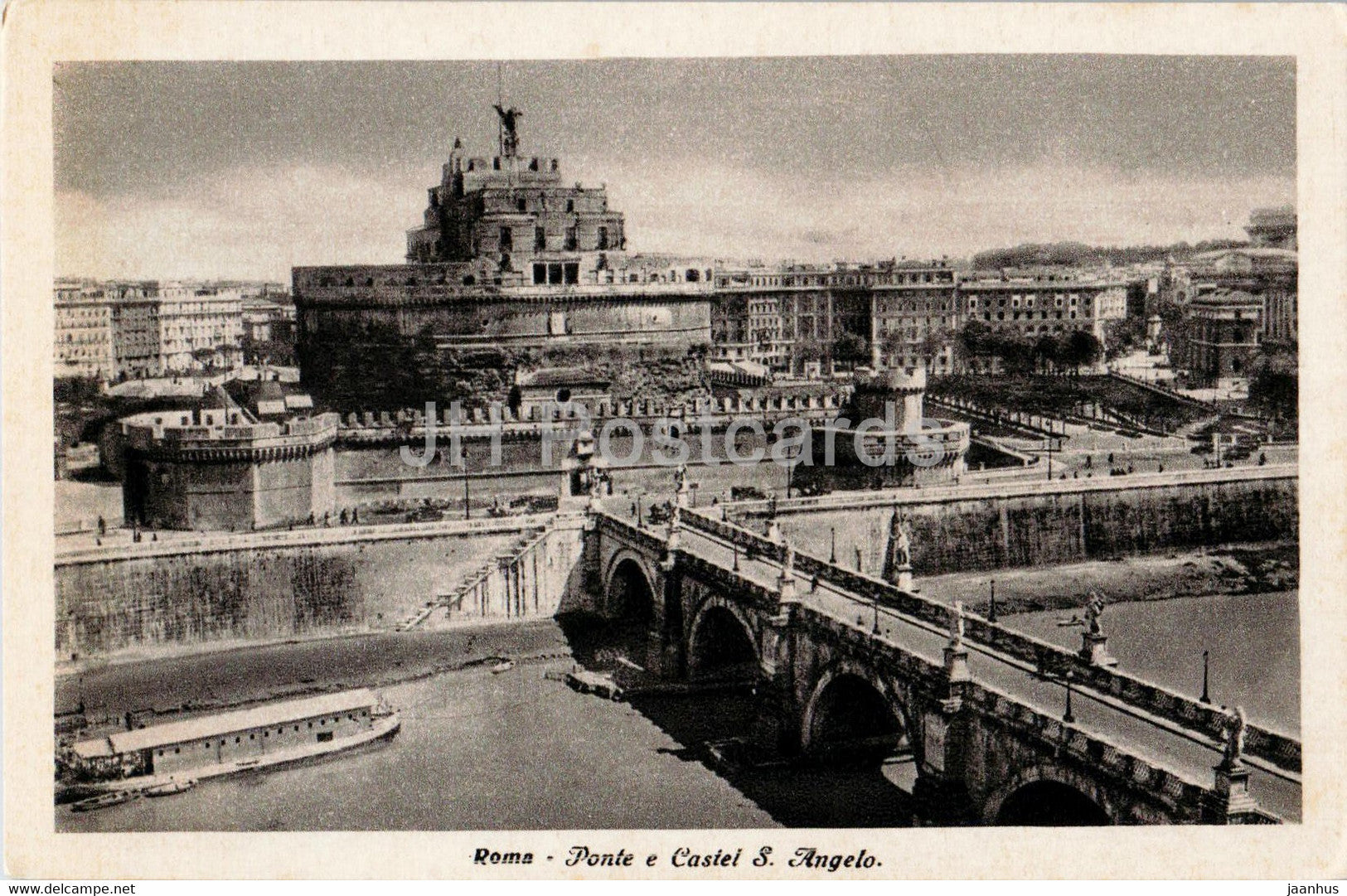 Roma - Rome - Ponte e Castel S Angelo - Castle and S Angelo Bridge - old postcard - Italy - unused - JH Postcards