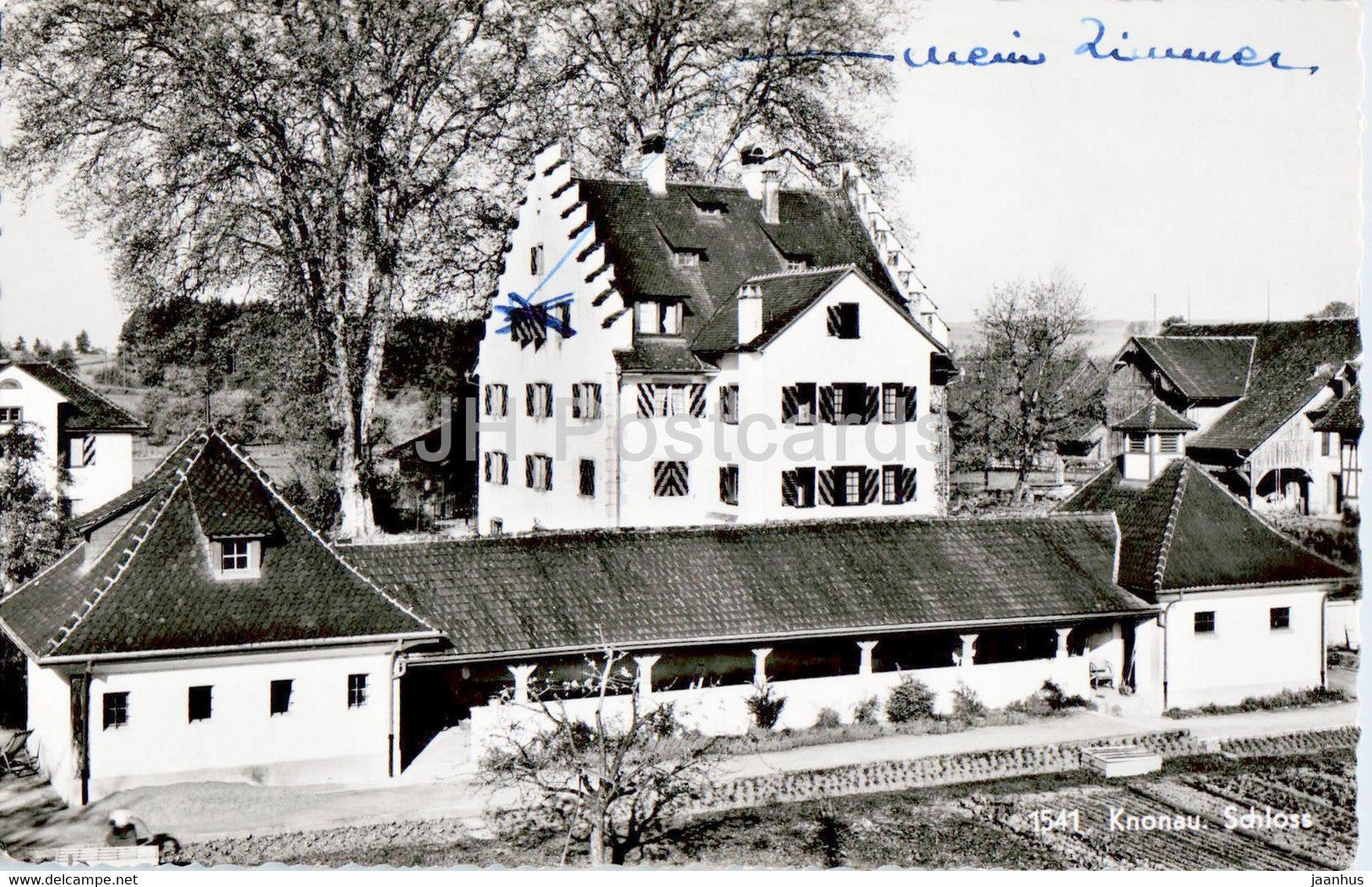 Knonau Schloss - castle - 1541 - old postcard - 1946 - Switzerland - used - JH Postcards