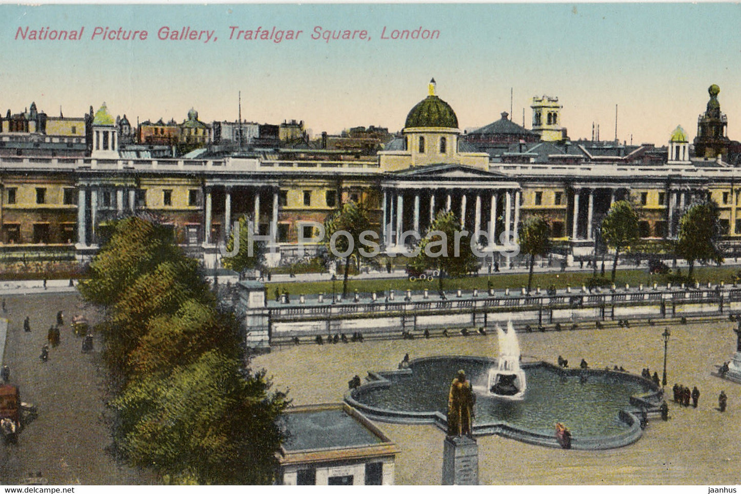 London - National Picture Gallery - Trafalgar Square - old postcard - 1931 - England - United Kingdom - used - JH Postcards