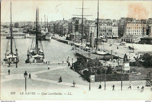 Le Havre - Quai Lamblardie - 197 - port - ship - old postcard - France - used - JH Postcards