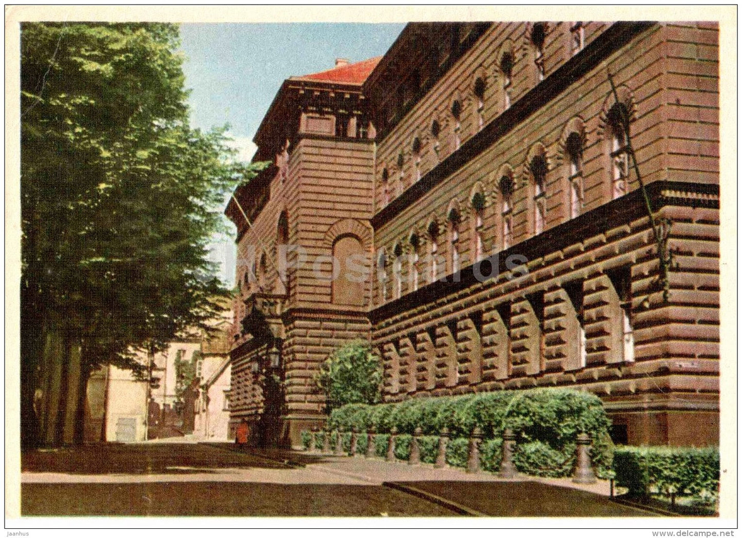 the building of the Presidium of the Supreme Soviet of the Latvian SSR - Riga - 1961 - Latvia USSR - unused - JH Postcards