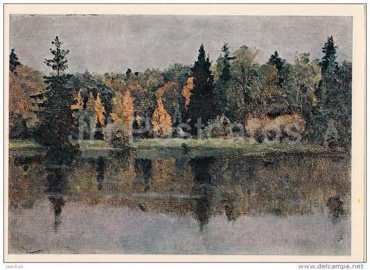 painting by M. Nesterov - Autumn , 1908 - Russian art - Russia USSR - 1986 - unused - JH Postcards