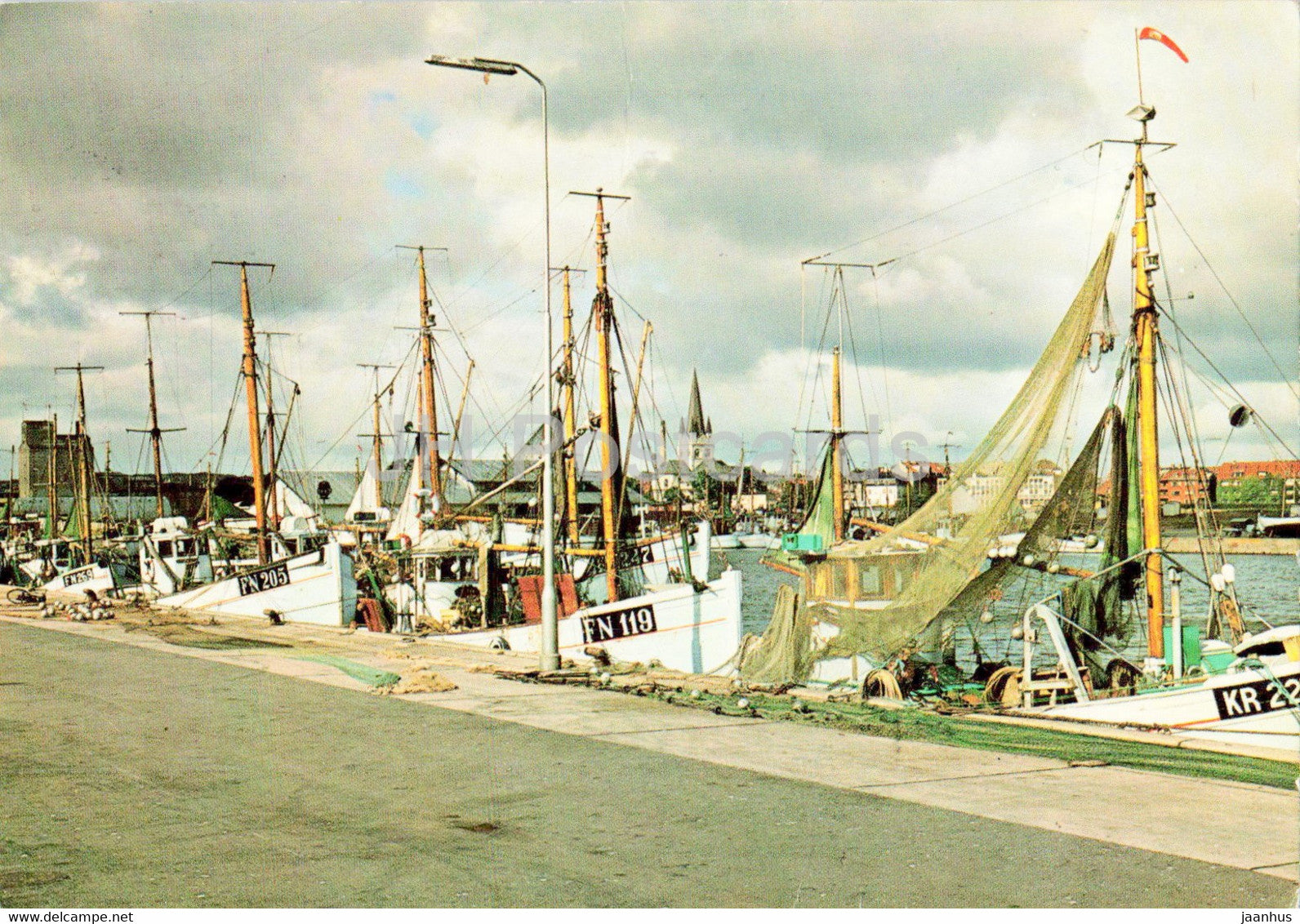 Frederikshavn - Fishing Port - boat - ship - 1966 - Denmark - used - JH Postcards