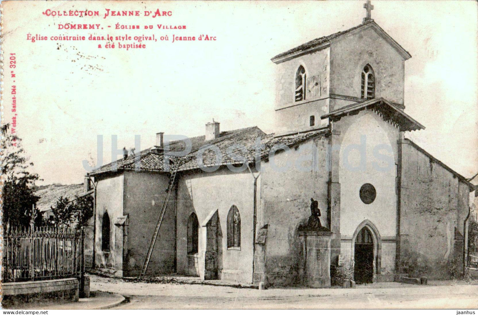 Domremy - Eglise du Village - Collection Jeanne D'Arc - church - 3201 - old postcard - 1926 - France - used - JH Postcards