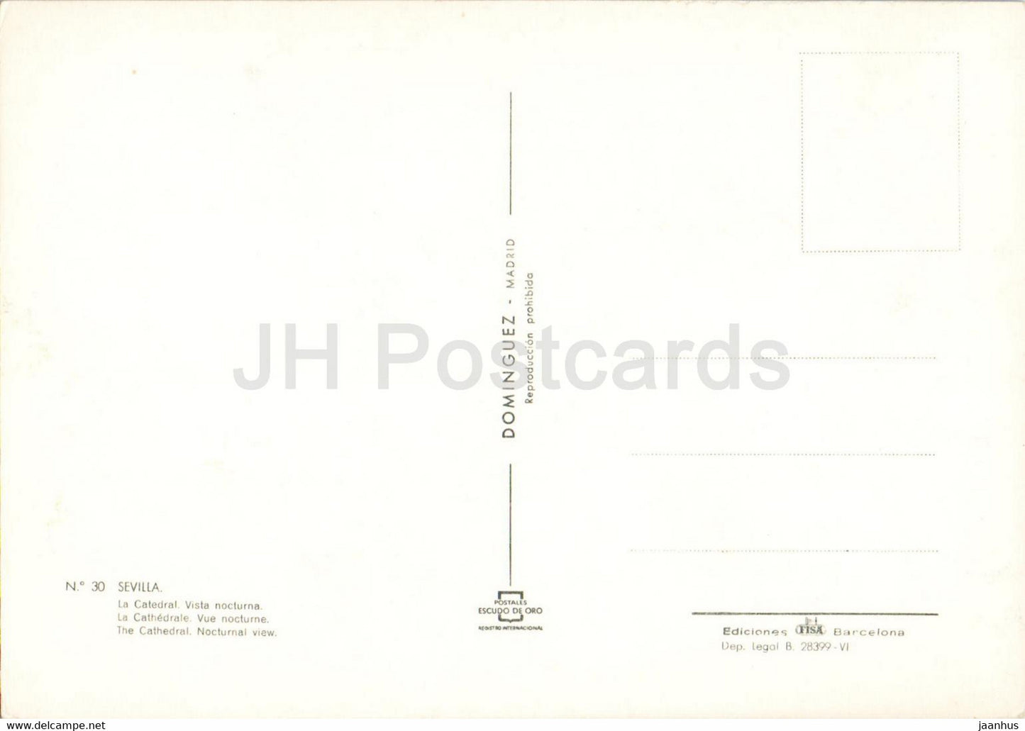 Sevilla - La Catedral - Vista Nocturna - cathedral - 30 - Spain - unused