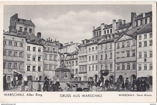 Warschau - Warszawa - Alter Ring - Stare Miasto - Gruss aus Warschau - old postcard - 1941 - Poland - used - JH Postcards