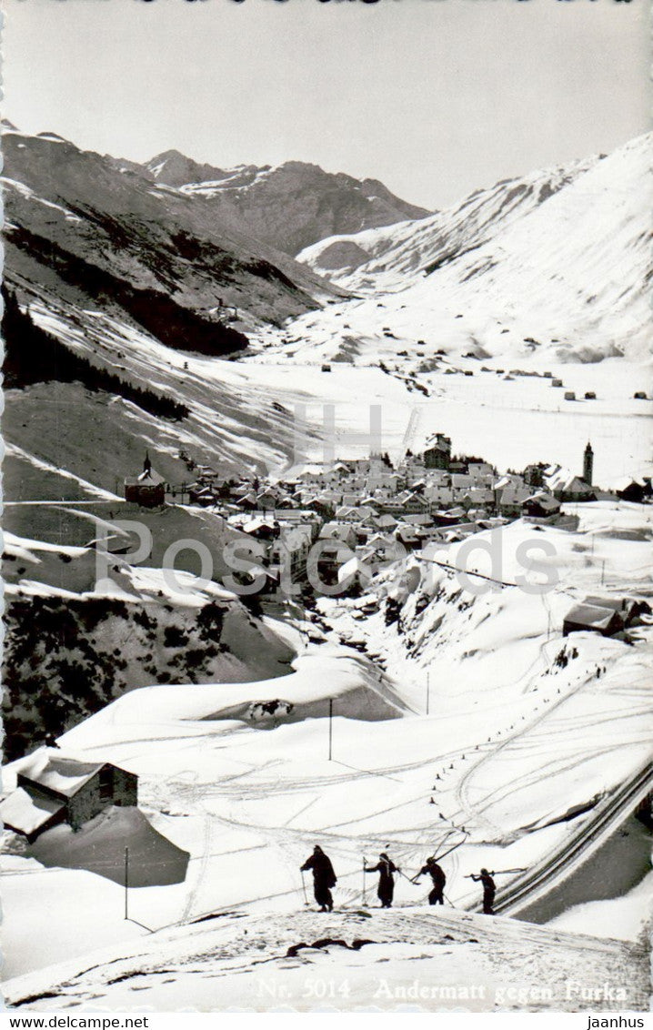 Andermatt gegen Furka - 5014 - old postcard - Switzerland - used - JH Postcards