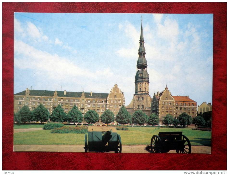 Riga - Church of St. Peter - cannon - 1989 - Latvia - USSR - unused - JH Postcards