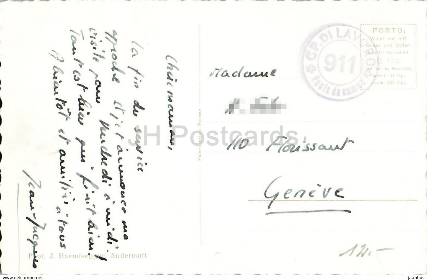 Andermatt gegen Furka - 5014 - alte Postkarte - Schweiz - gebraucht