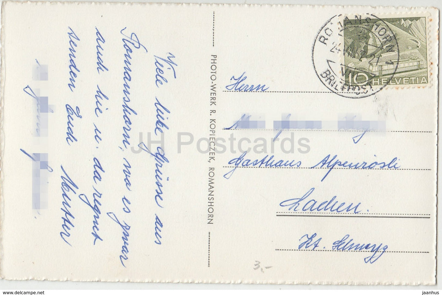 Romanshorn - Parkanlagen - 158 - Switzerland - 1957 - used