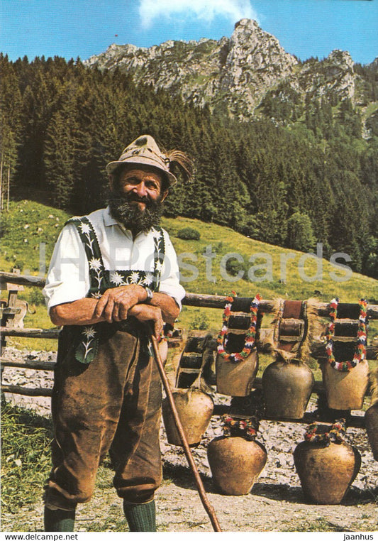 Sorgalpe mit Sorgschrofen - folk costumes - Germany - unused - JH Postcards